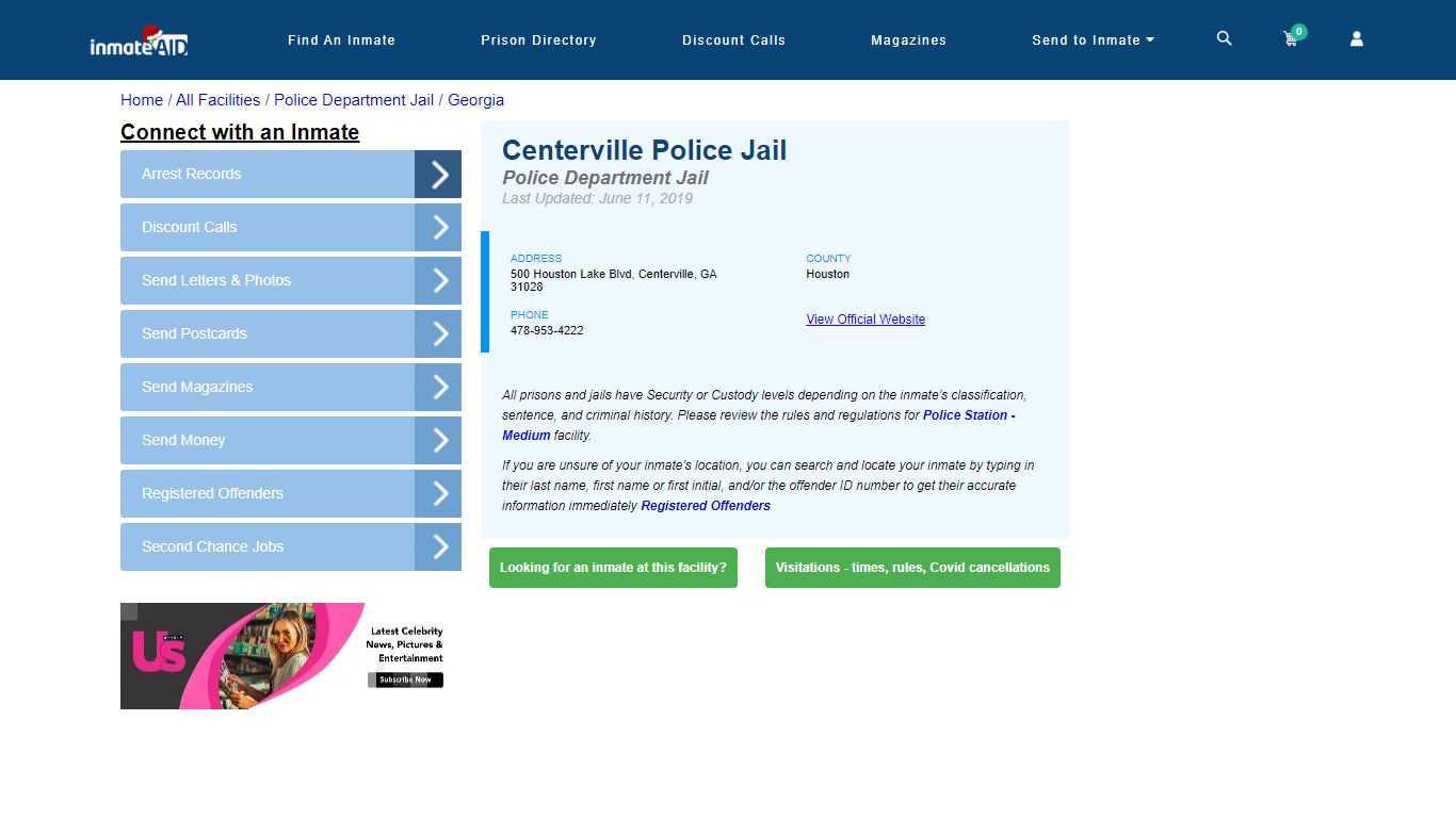 Centerville Police Jail & Inmate Search - Centerville, GA